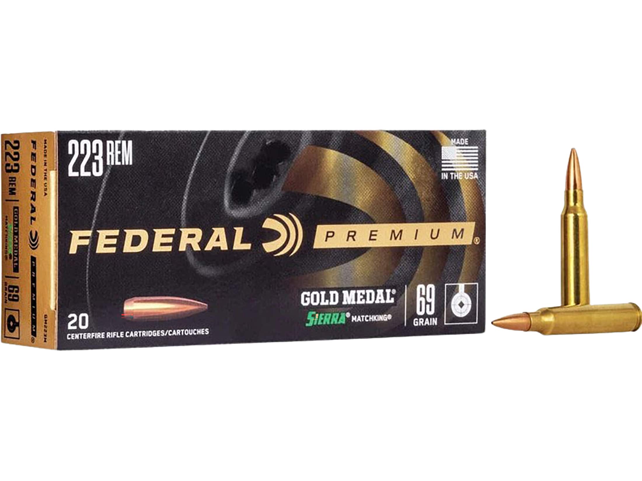Chapado en Laton ゴールド　Mgs-23 Buy Gold Medal Sierra MatchKing 223 Rem Ammo | 69 Grain