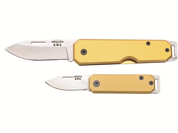 Bear & Son S110 Slip Joint Knife Combo Set Aluminum Yellow