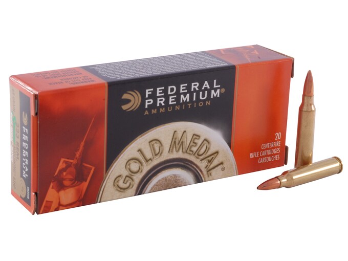 Federal Premium Gold Medal Ammunition 223 Remington 69 Grain Sierra MatchKing Hollow Point Boat Tail