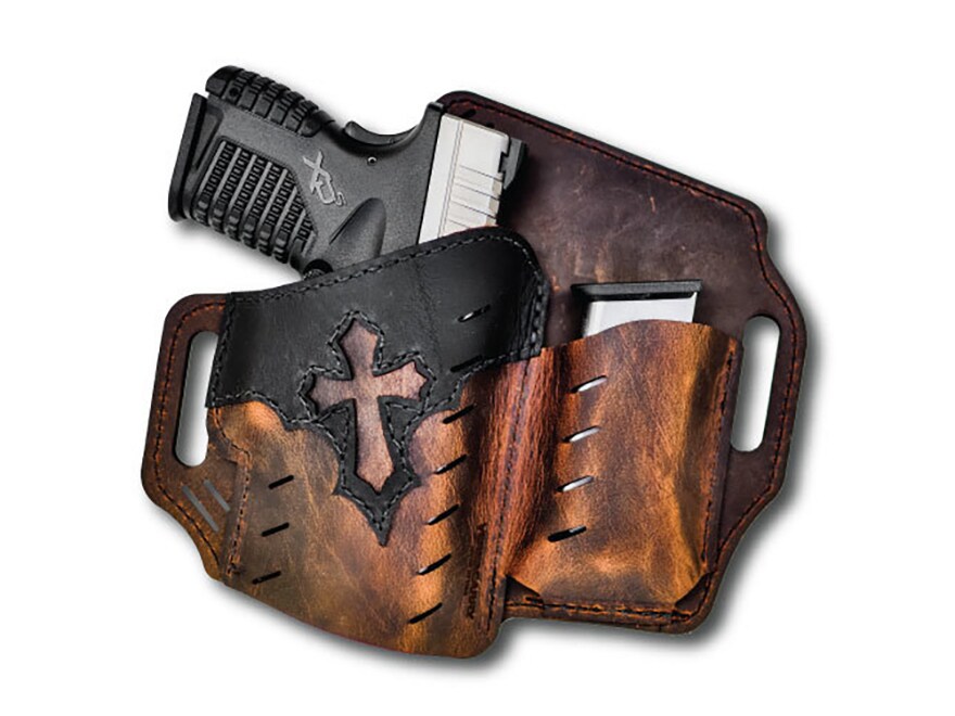 OUTBAGS USA Made Nylon OWB Holster For Rock Island 1911 - Belt Mount Open Carry With Magazine Pouch, Black (Model FS-NSC04-BK)