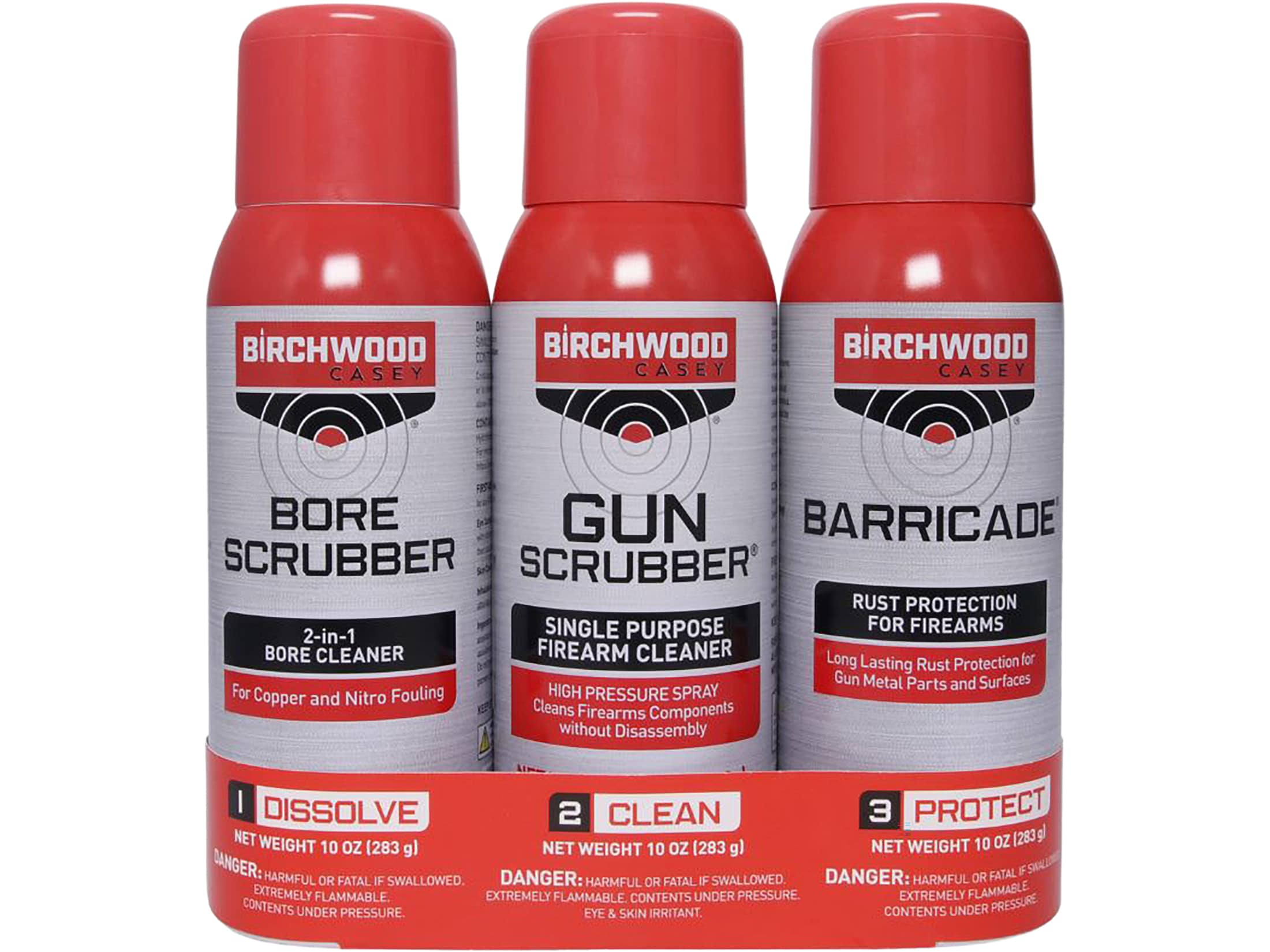 Birchwood Casey 1-2-3 Aerosol Value Pack (Gun Scrubber, Bore Scrubber