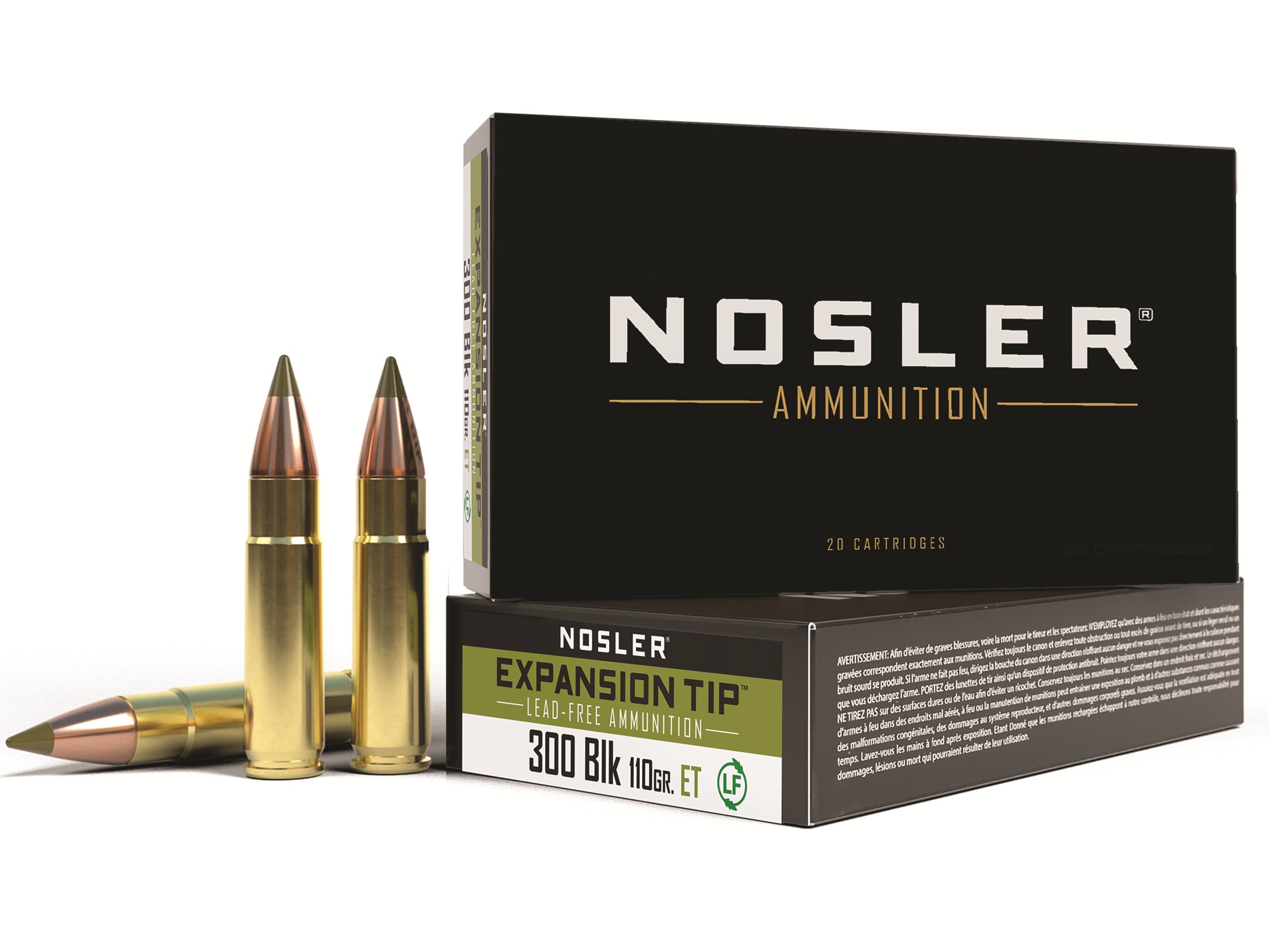 Nosler 40660 E-Tip 300Blackout 110gr E Tip Lead Free 20 Per Box/20 Case Centerfire, Rifle Ammunition