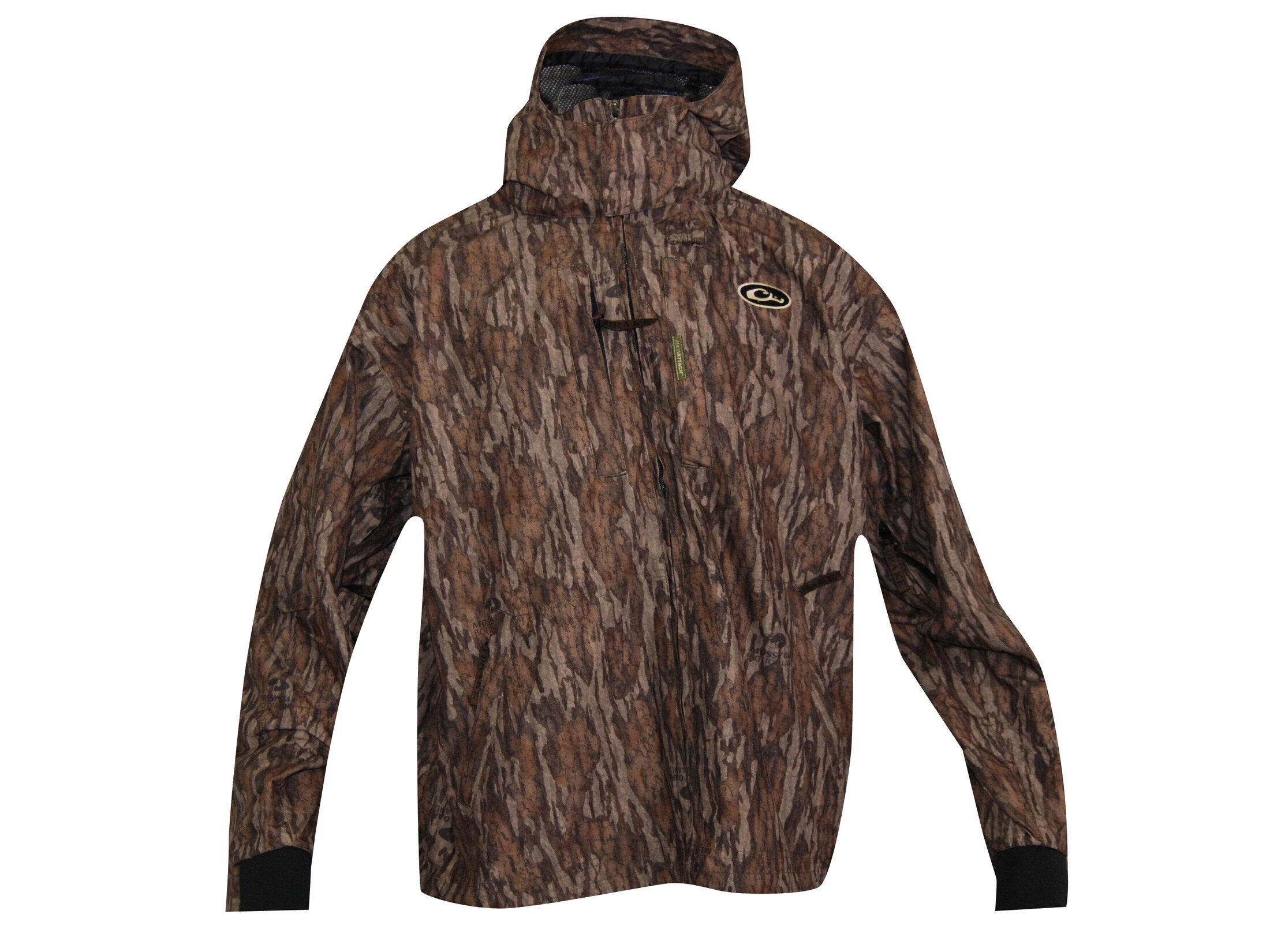 Zip Waterproof Jacket Polyester Mossy