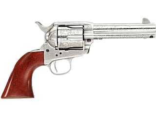 Taylor's & Company 1873 Cattleman Floral Engraved Revolver 45 Colt (Long Colt) 5.5" Barrel 6-Round White Heat Treated Walnut image