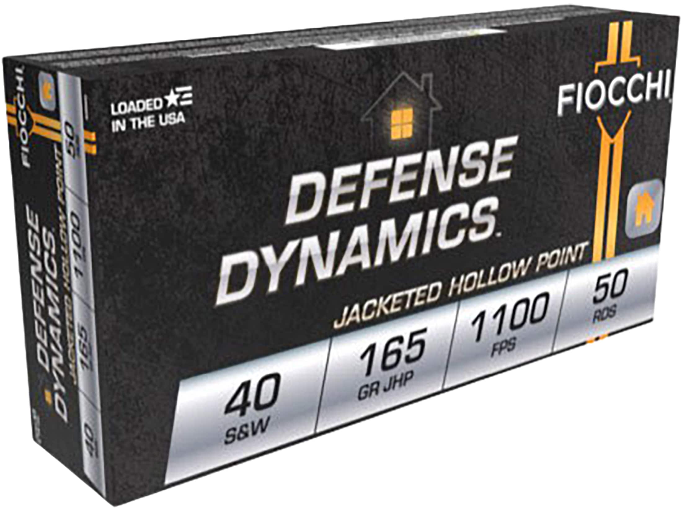 Fiocchi Defense Dynamics 40 S&W Ammo 165 Grain Jacketed