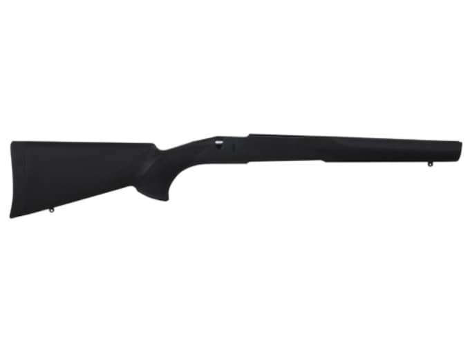 Hogue Rubber OverMolded Rifle Stock Savage 110, 112, 114, 116 Long Action Detachable Magazine Standard Contour Full Bed Synthetic Black