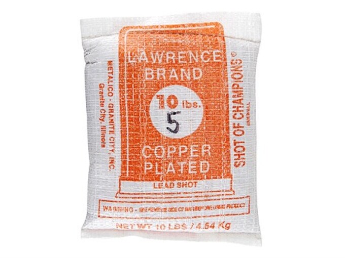 Lawrence Copper Plated Lead Shot 5 10 lb Bag