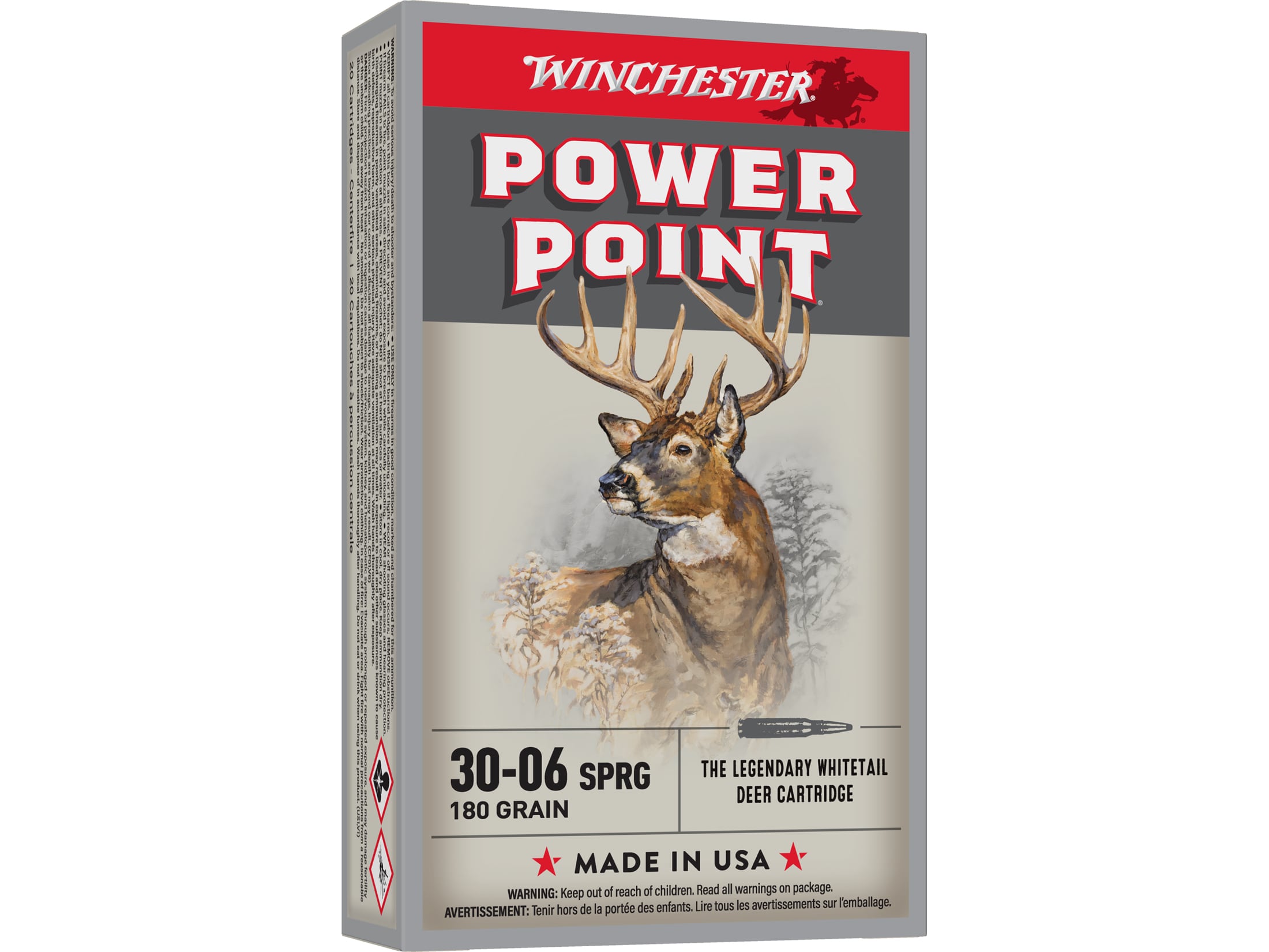 Winchester Power Point Ammo 30-06 Springfield 180 Grain Power-Point