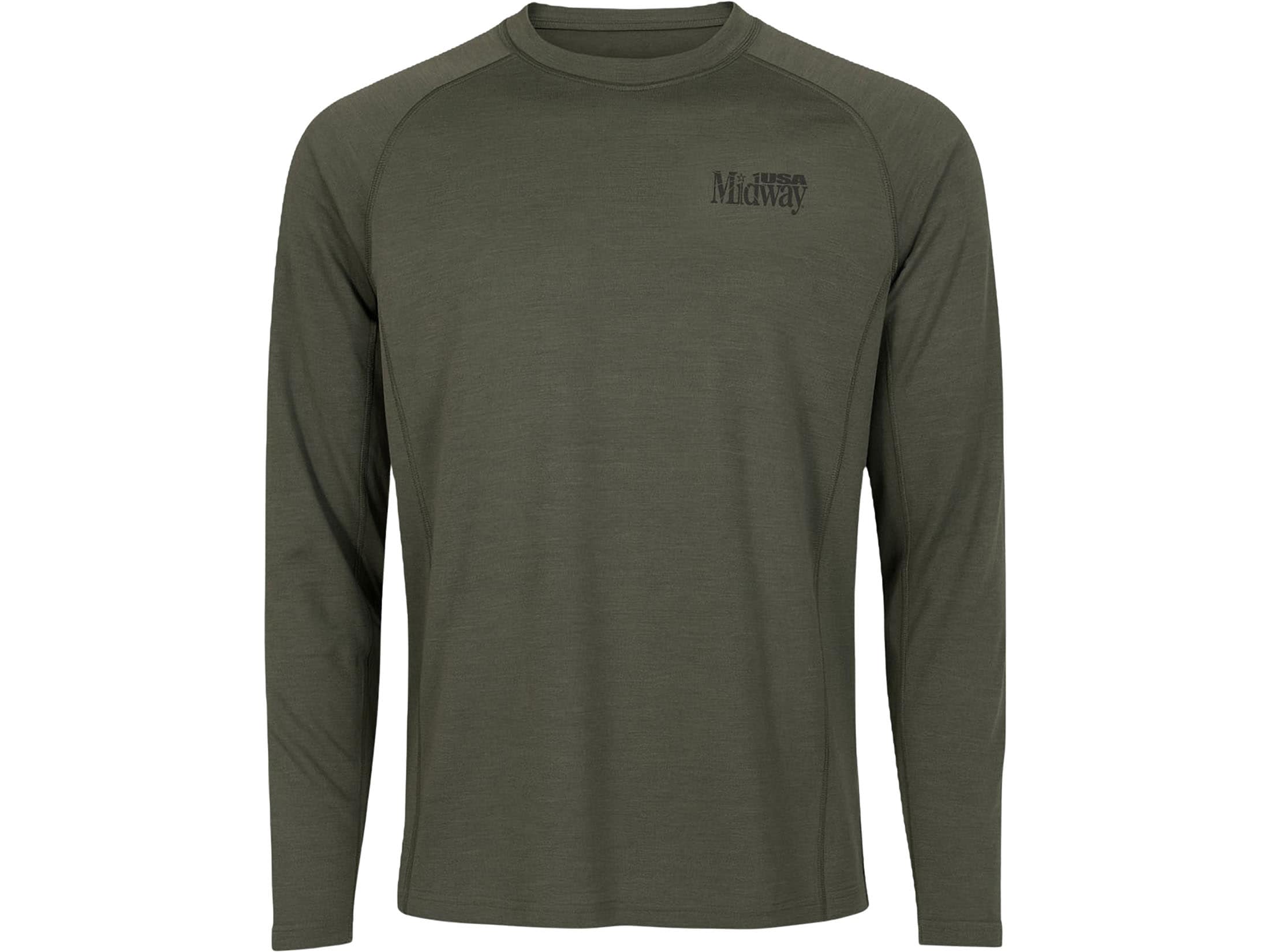 MidwayUSA Men’s Midweight Performance Series Long Sleeve Merino Wool Base Layer