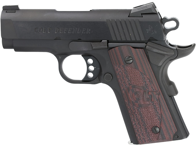 Colt 1911 Defender Semi-Automatic Pistol 9mm Luger 3" Barrel 8-Round Blued Black Cherry