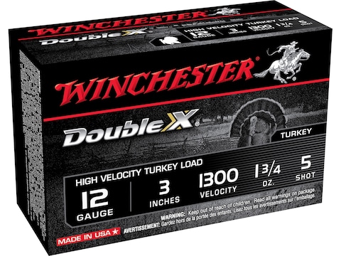 Winchester Double X High Velocity 12 Gauge 3in #5 1-3/4oz Turkey