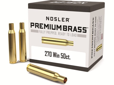 Nosler Custom Brass 270 Winchester Box of 50