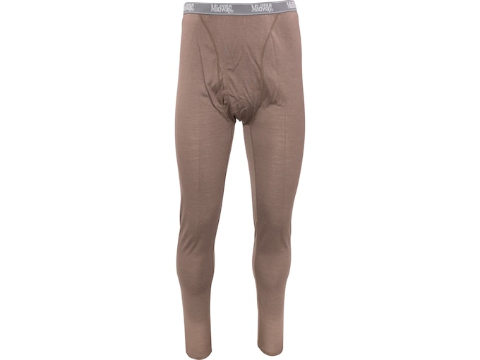 MidwayUSA Men's Midweight Merino Wool Base Layer Pants Black Large