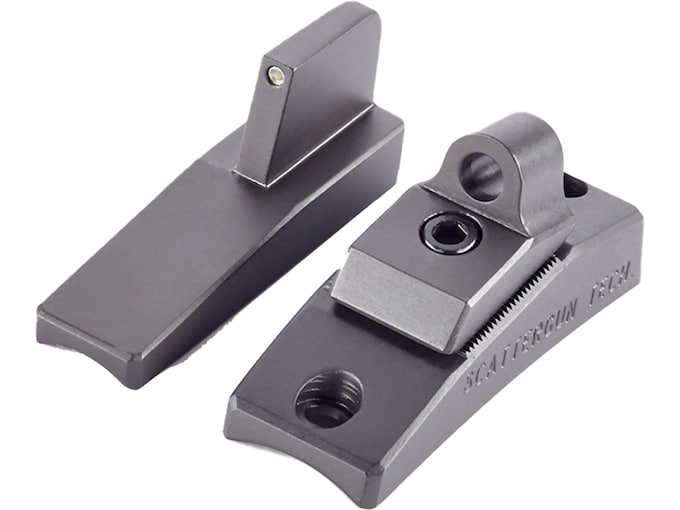 Scattergun Technologies Track-Lock II Ghost Ring Sight Set with Tritium Inserts Front and Rear Remington 12 Gauge 870, 1100, 11-87 Parkerized