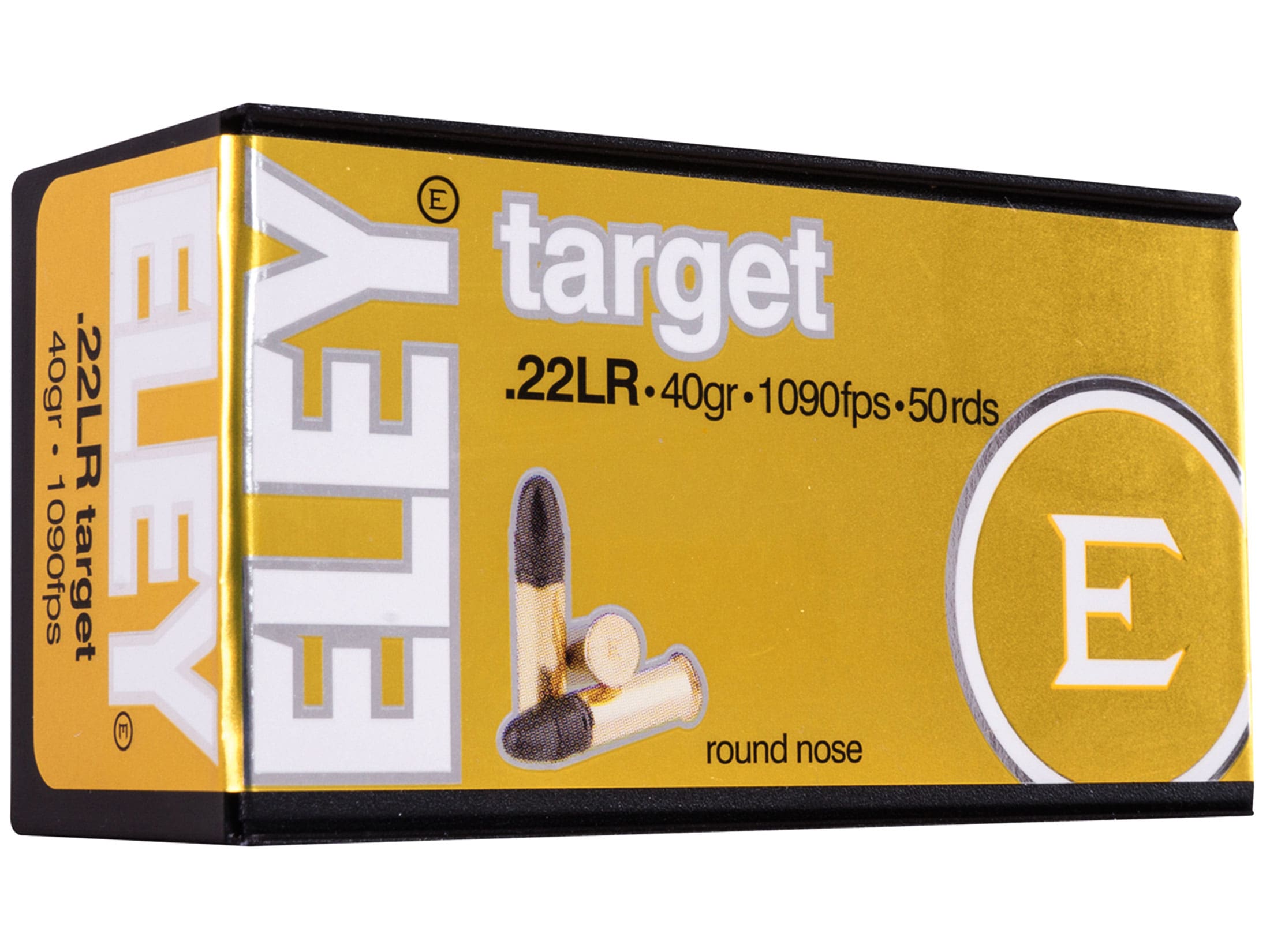 Eley Target Ammo 22 Long Rifle 40 Grain Lead Round Nose Box of 50