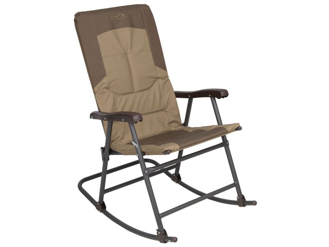 Alps Mountaineering Rocking Camp Chair Steel And Polyester Khaki And Brown