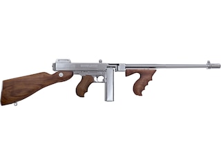 Thompson 1927A1 Deluxe Semi-Automatic Centerfire Rifle 45 ACP 18" Barrel Chrome and Walnut Pistol Grip image
