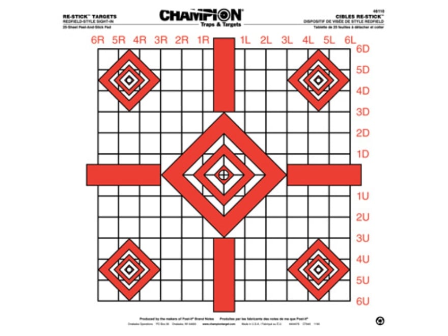 champion re stick updated redfield sight in self adhesive targets 16 x