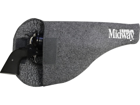 MidwayUSA Silicone-Treated Sherpa-Lined Pistol Sock Dark Gray 15