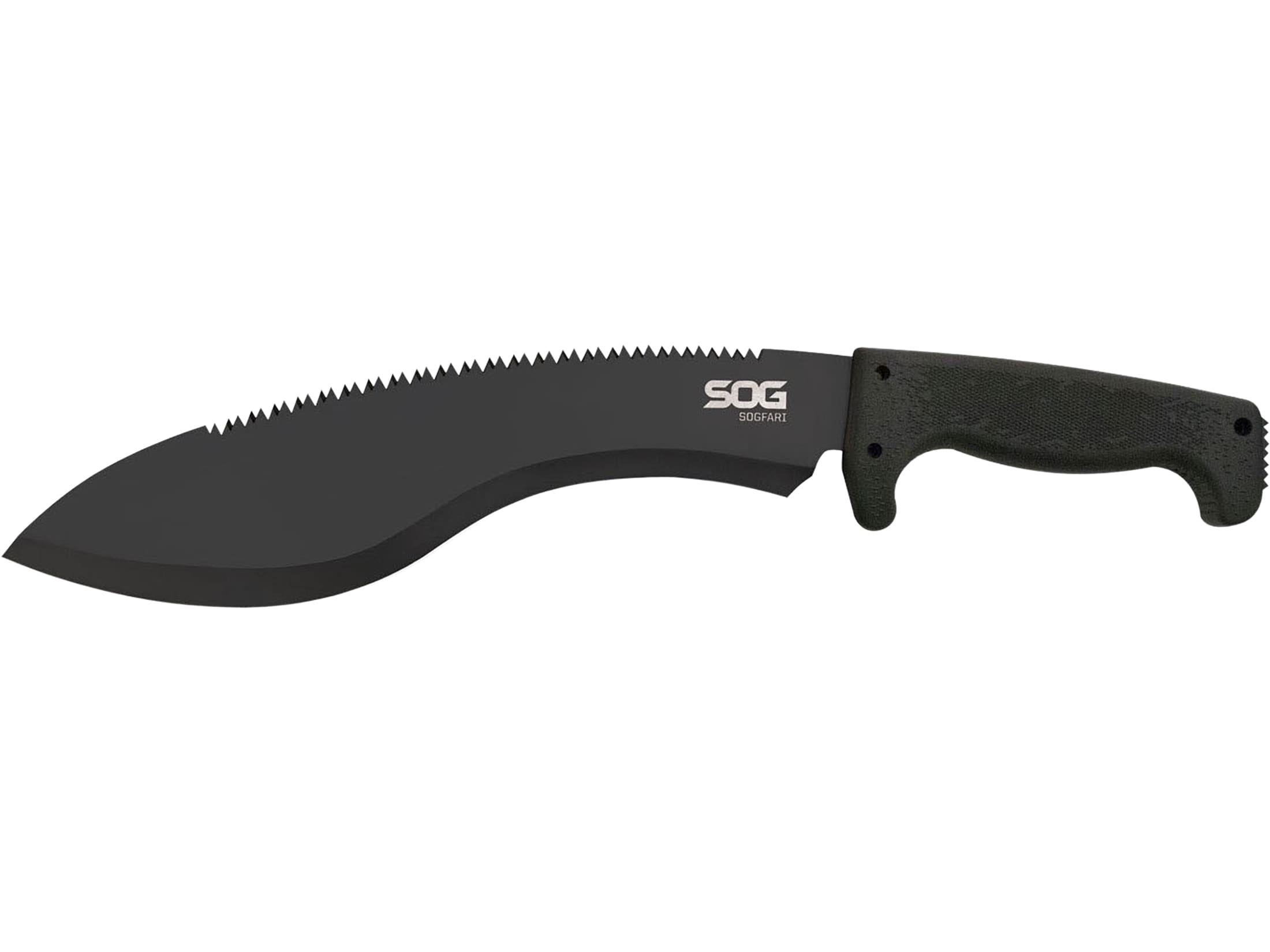 S.O.G SOGMC11N SOGfari 12 in Black Hardcased 3Cr13MoV SS Blade Black Kraton Handle 18 in Long Includes Sheath Machete