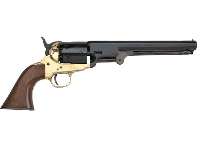 Pietta 1851 Navy Black Powder Revolver 44 Caliber 7.5" Barrel Brass Frame Blue