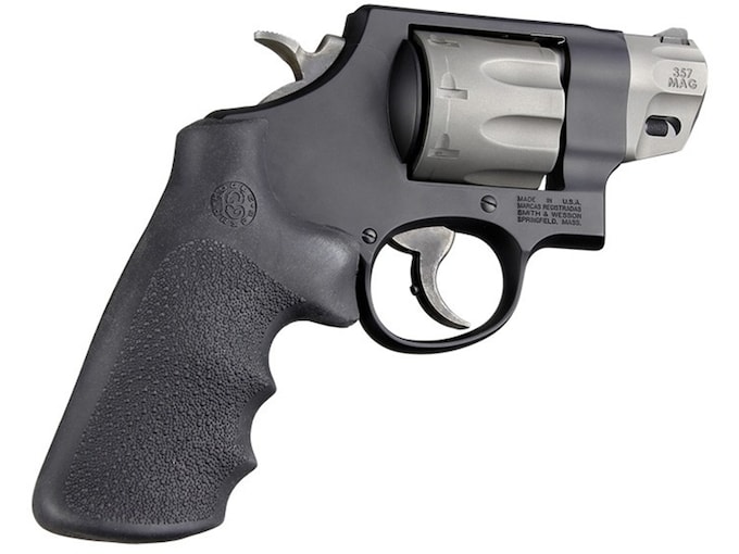 Hogue Tamer Monogrip Grips S&W K, L, N, X-Frame Round Butt Conversion Rubber Black