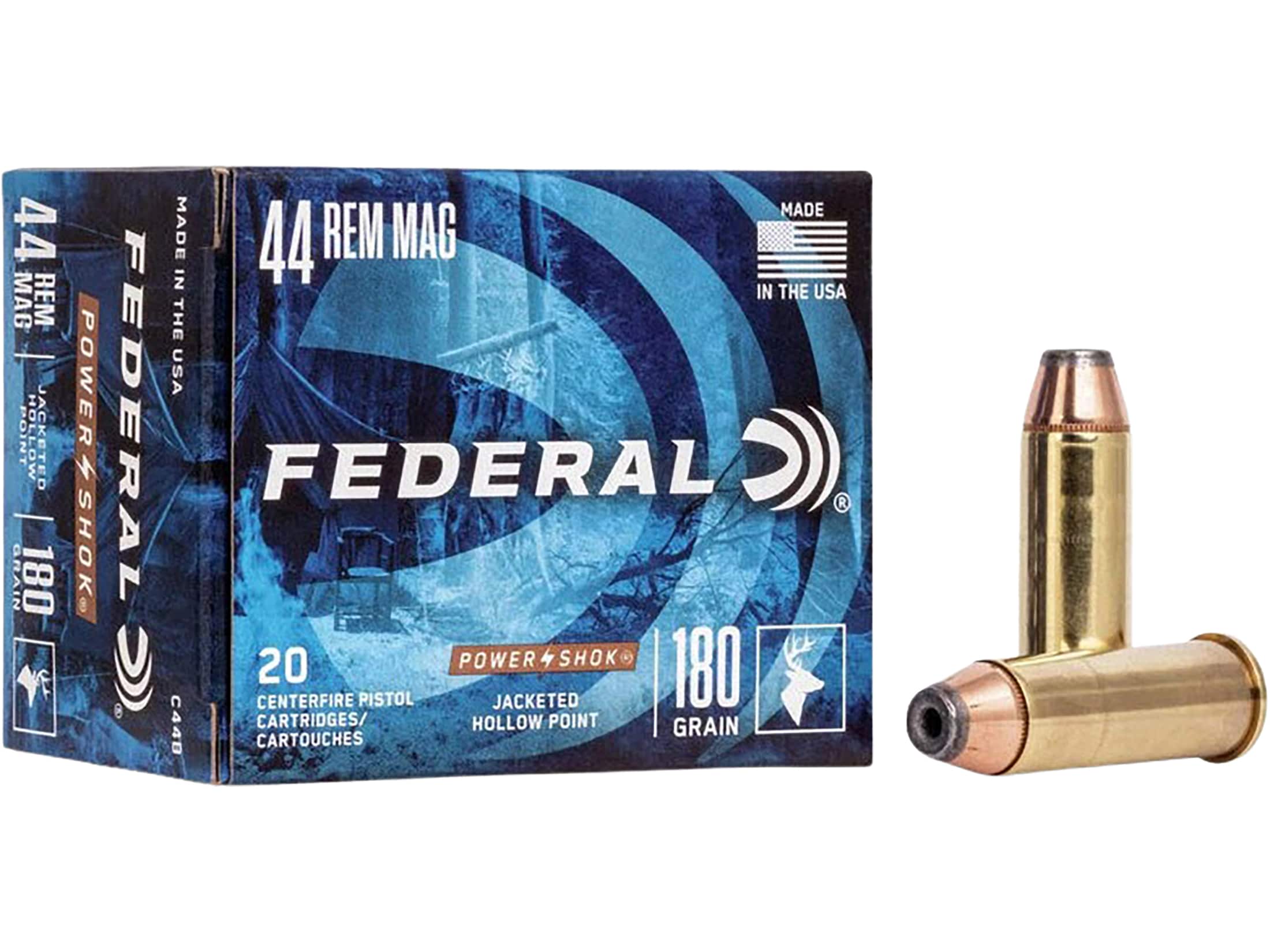 シャドー('94米) Federal Power-Shok 44 Remington Mag Ammo 180 Grain Semi-Jacketed