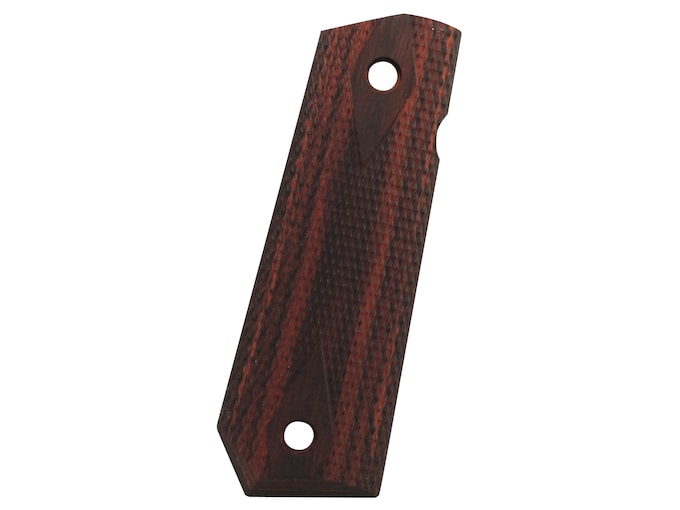 Ed Brown Grips Bobtail 1911 Government, Commander Double Diamond Checkered Laminate Brown