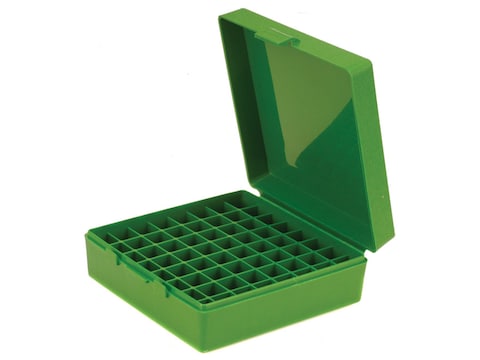 MTM Flip-Top Ammo Box 38 Special, 357 Mag 100-Round Plastic Green