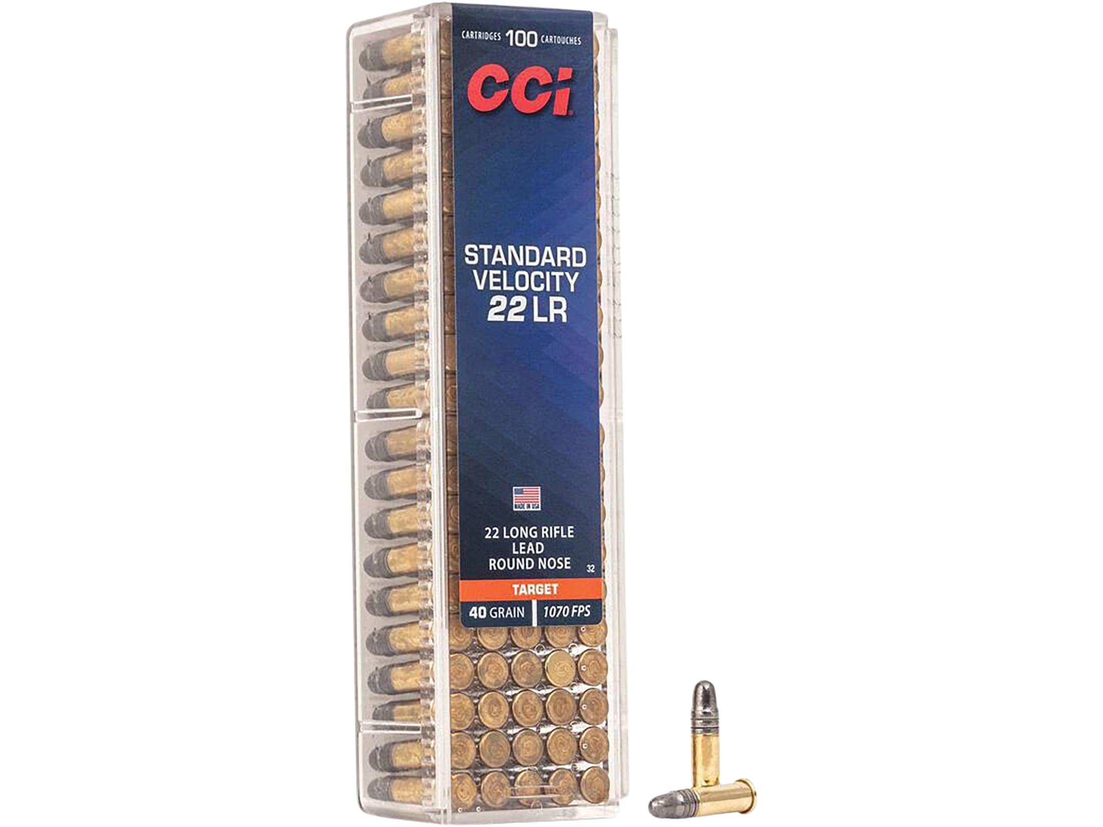 CCI Standard Velocity 22LR Ammo 40 Grain Round Nose Case of 5000 (50 Boxes of 100)