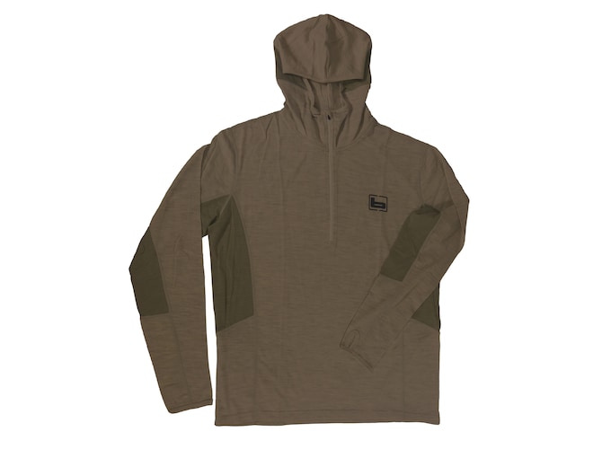 Banded Men's Midweight Base Layer Hoodie Merino Wool Chocolate 2XL