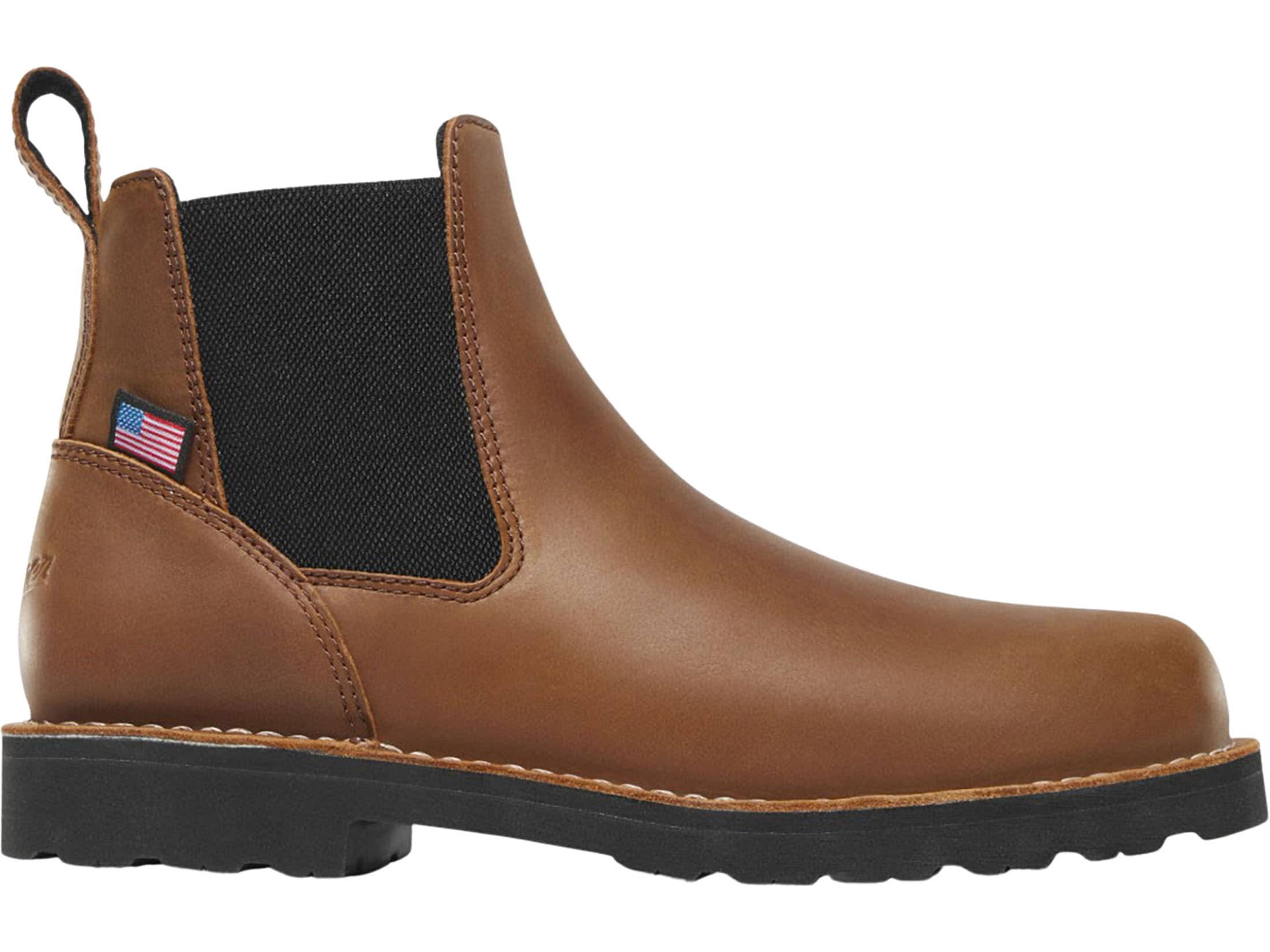 Danner Men's Bull Run Chelsea 6 Work Boots Leather Brown 12 EE