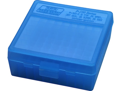 BERRY'S PLASTIC AMMO BOXES (4) BLUE 100 Round 38 / 357