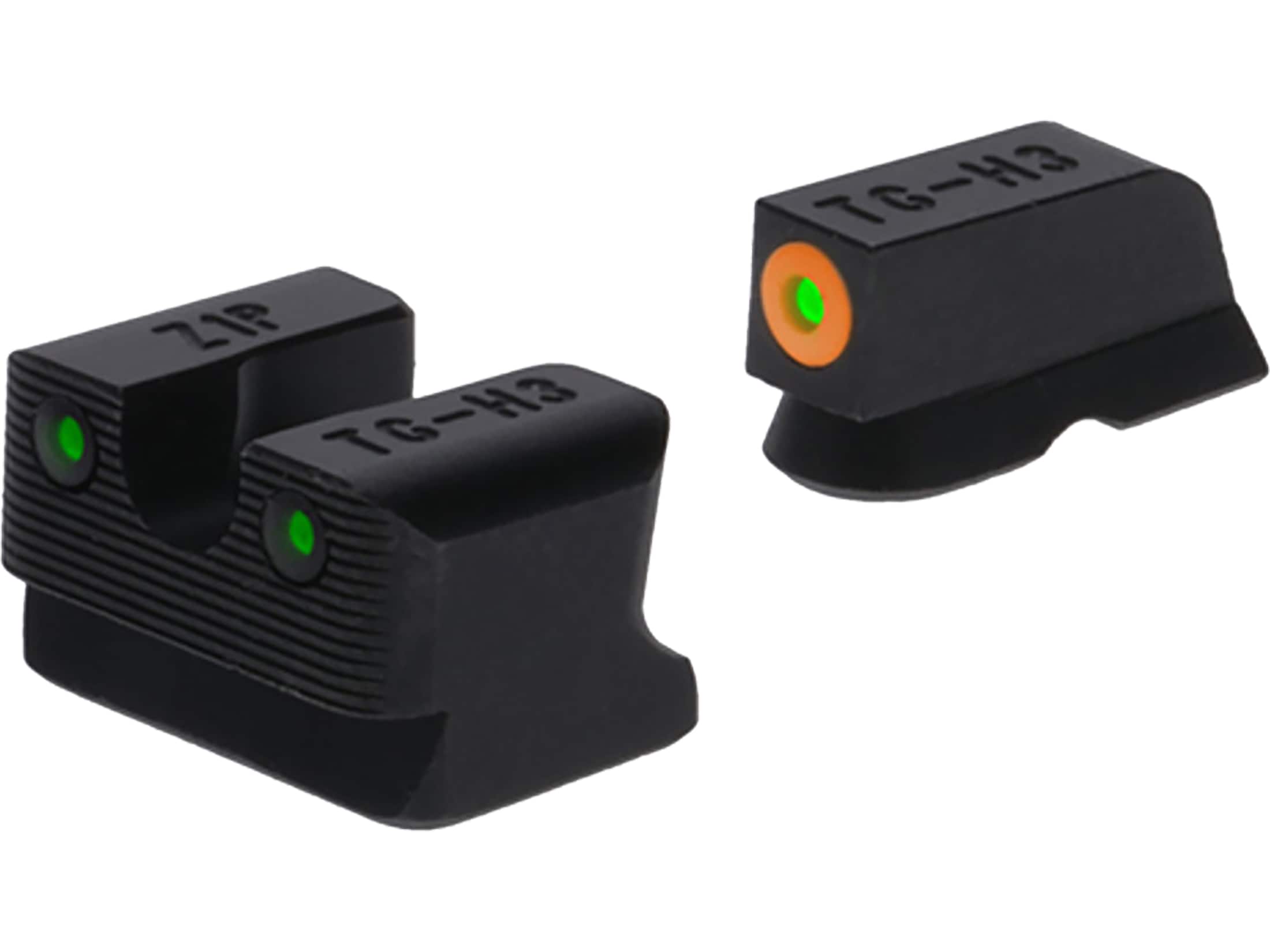TRUGLO Tritium Pro Sight Set CZ 75, 85 Tritium Green Orange Front Dot
