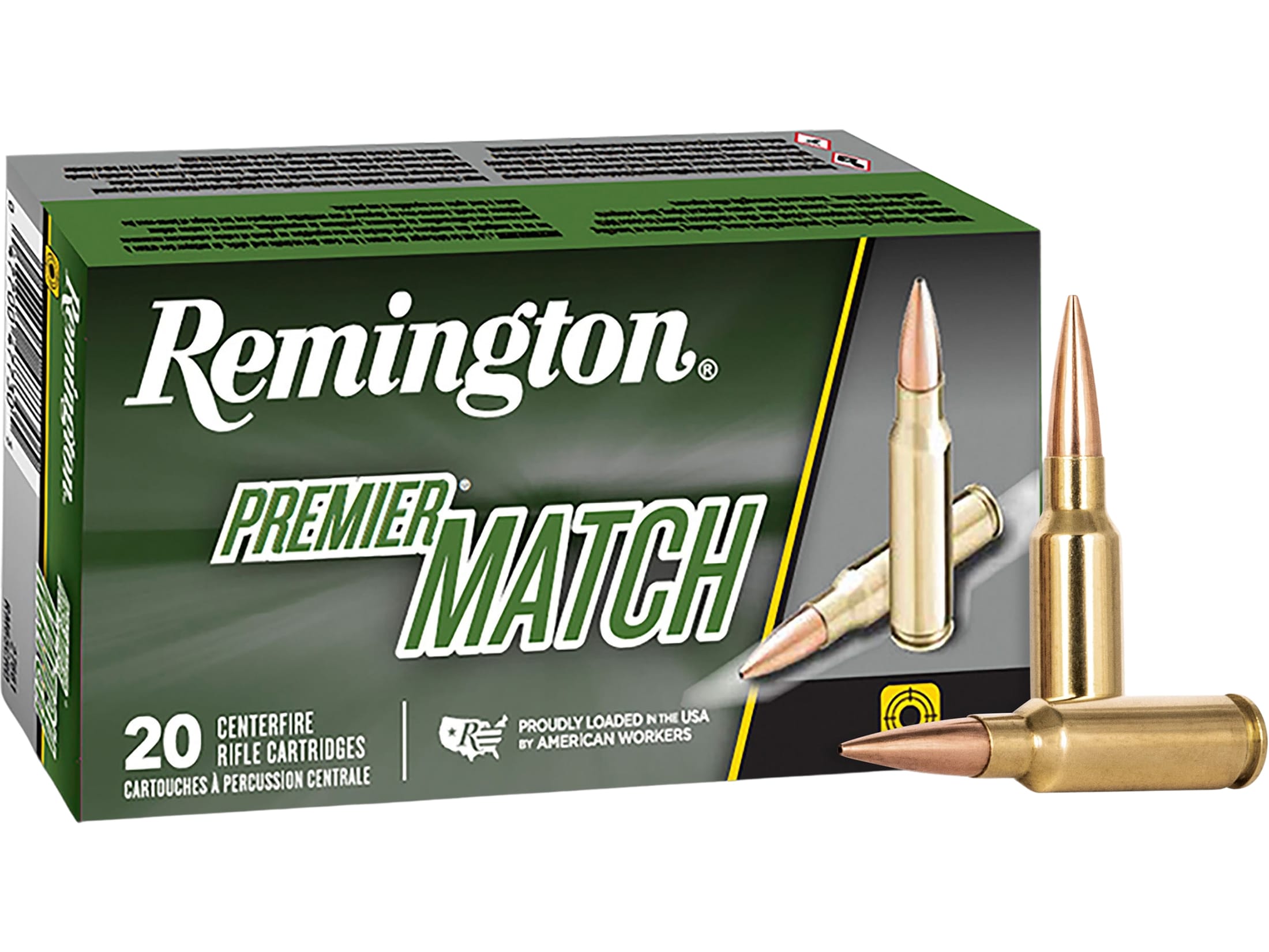 Remington Premier Match 6.5 Grendel Ammo 130 Grain Berger Hybrid OTM Tactical Jacketed Hollow Point Case of 200 (10 Boxes of 20)