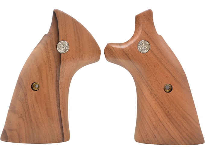 Smith & Wesson Factory Grips S&W K, L-Frame Square Butt Hardwood with Medallions