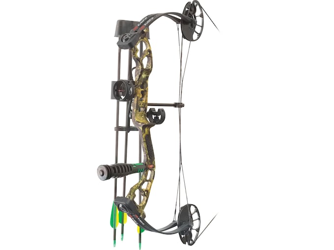 PSE Mini Burner RTS Compound Bow Package Right Hand 29-40 lb 16"-26.5" Draw Length Mossy Oak Break Up Country Camo