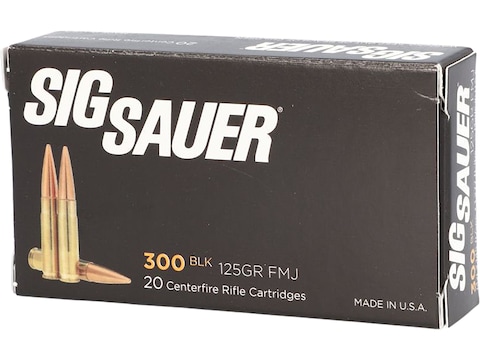 Sig Sauer Elite Performance 300 AAC Blackout Ammo 125 Grain Full Metal Jacket Box of 20