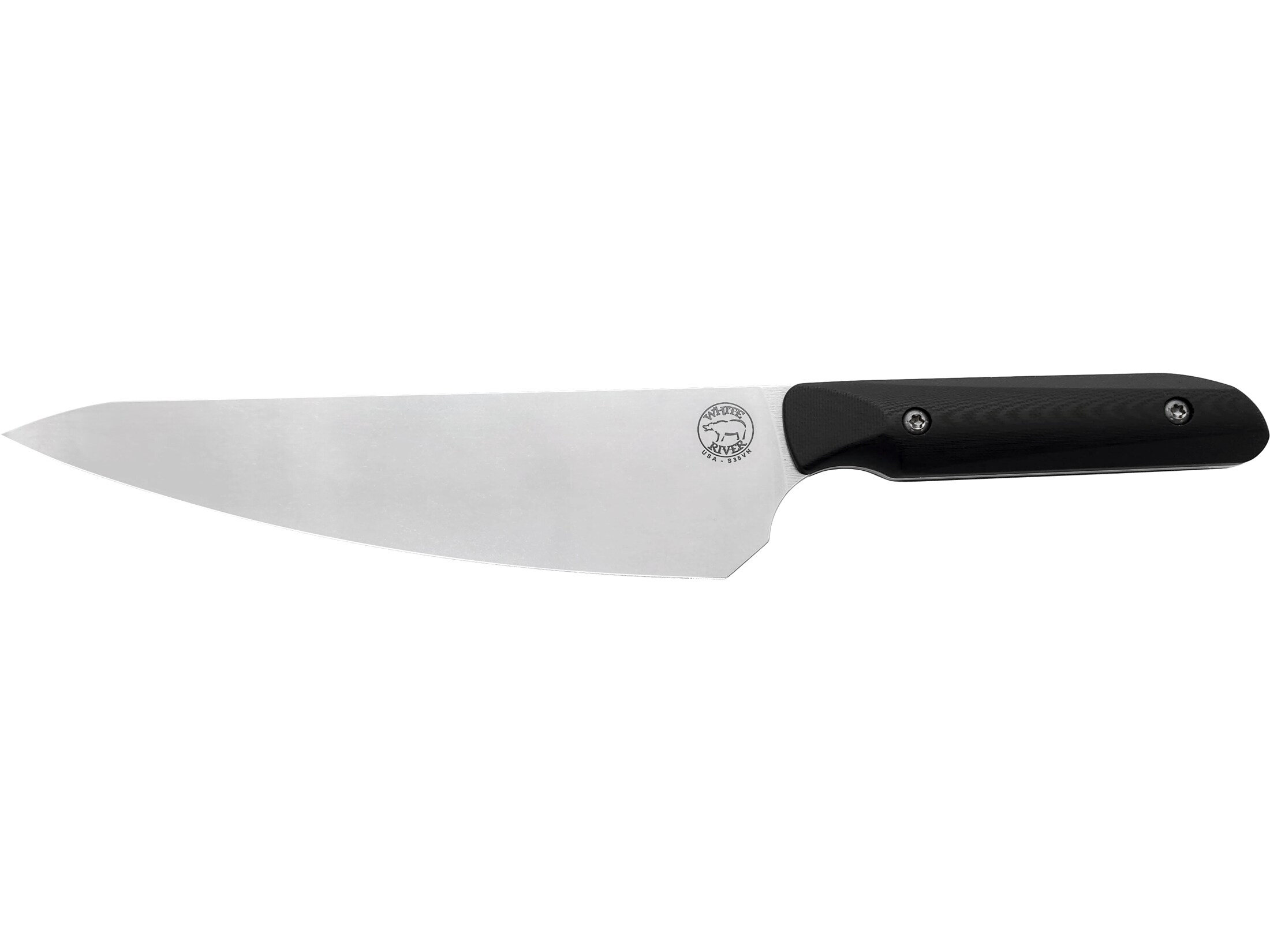 White River Knives Liong Mah Chef Knife Black G-10 (12 Satin