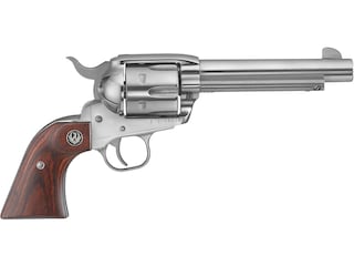 Ruger Vaquero Revolver 45 Colt 5.5" Barrel 6-Round High Gloss Stainless Hardwood Grips image