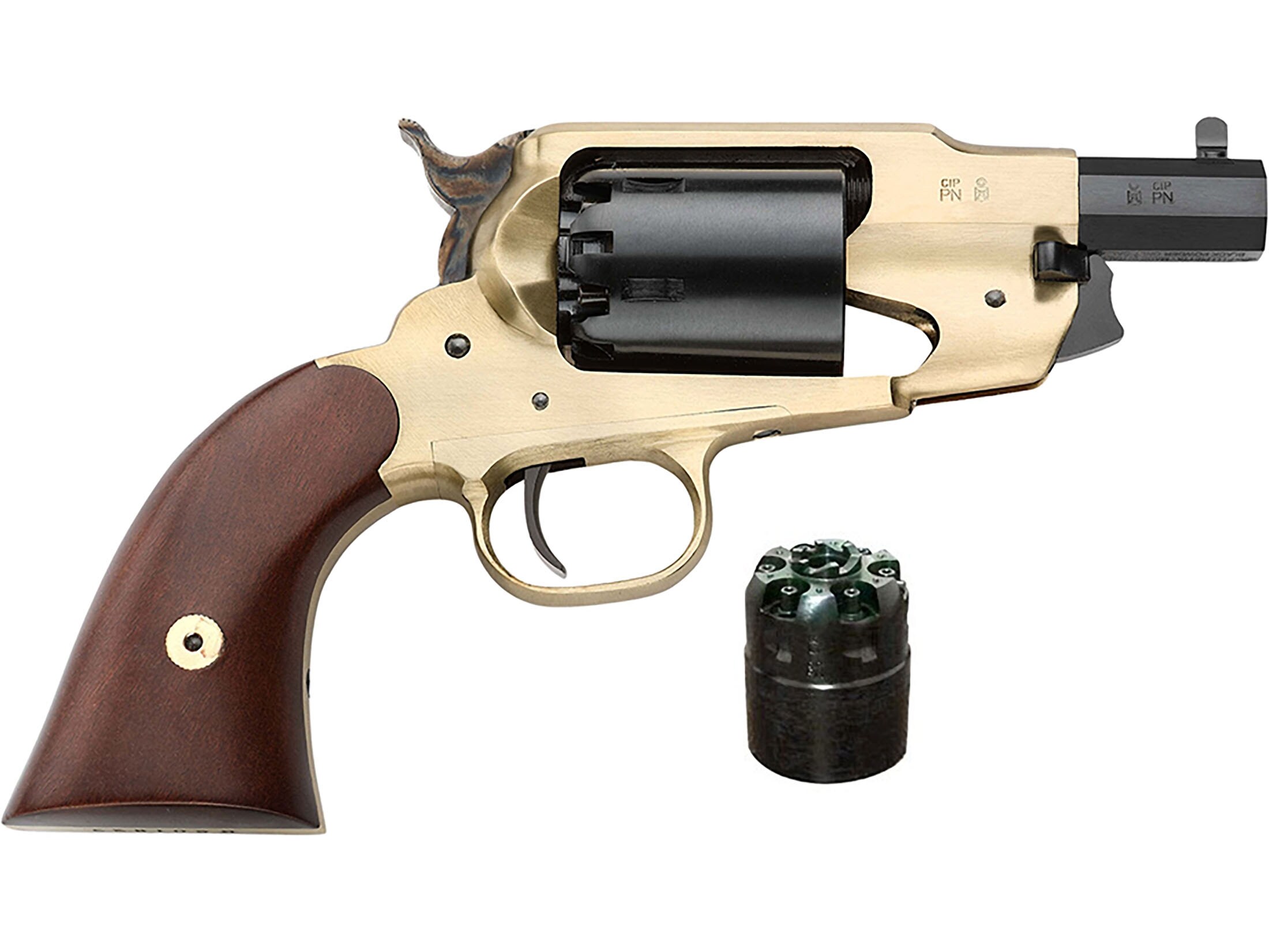 Pietta 1858 Tango Black Powder Revolver 44 Cal 3 Blued Barrel Brass