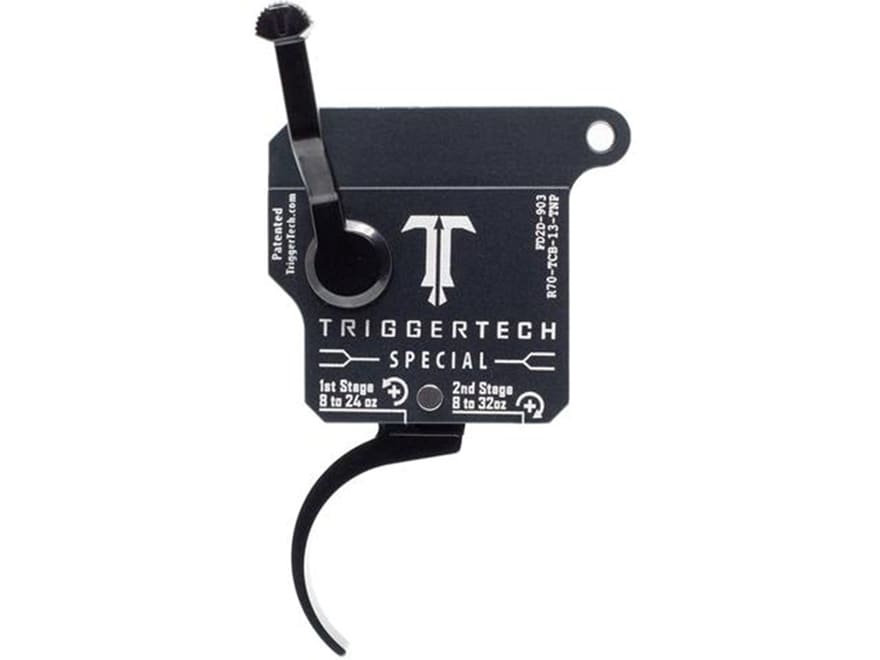 TriggerTech R70TCB13TNP Special  Two-Stage Pro Curved Trigger with 1-3.50 lbs Draw Weight & Matte Gray w/Black Parts Finish for Remington 700 Right