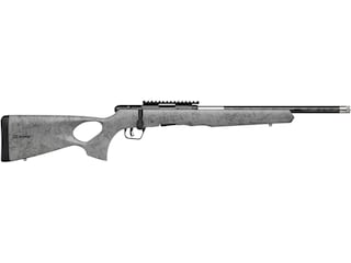 Savage Arms B22 Timberlite Thumbhole Bolt Action Rimfire Rifle 22 Long Rifle 18" Barrel Carbon Fiber and Black/Gray Spiderweb Thumbhole image