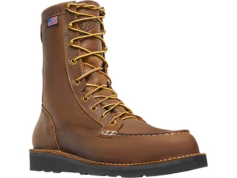 Danner Men's Bull Run Moc Toe 8 Waterproof Work Boots Leather Tobacco