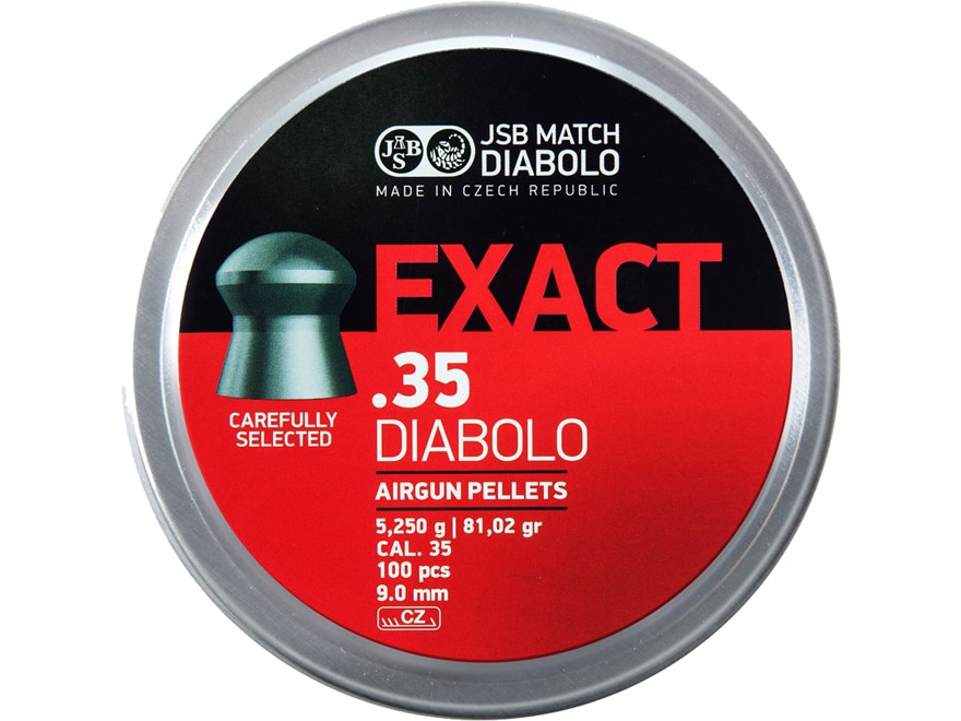 JSB Exact Air Gun Pellets 35 Caliber 81.02 Grain Tin of 100