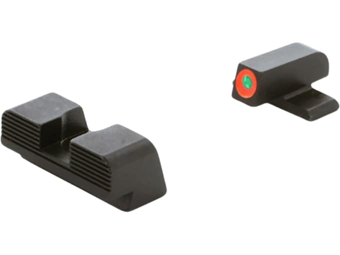 Ameriglo Hackathorn Night Sight Set Springfield XD Tritium Green Front with Orange Outline, Serrated Rear