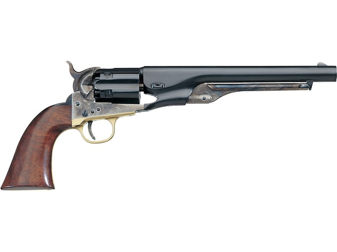 Uberti 1860 Army Black Powder Revolver 44 Caliber 8" Barrel Steel Frame Brass Trigger Guard Fluted Cylinder Blue