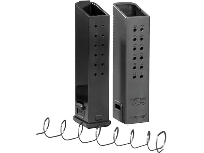 Kriss Magazine Extension Kit Glock 17, 34, Kriss Vector 9mm Luger +23-Round Polymer Black