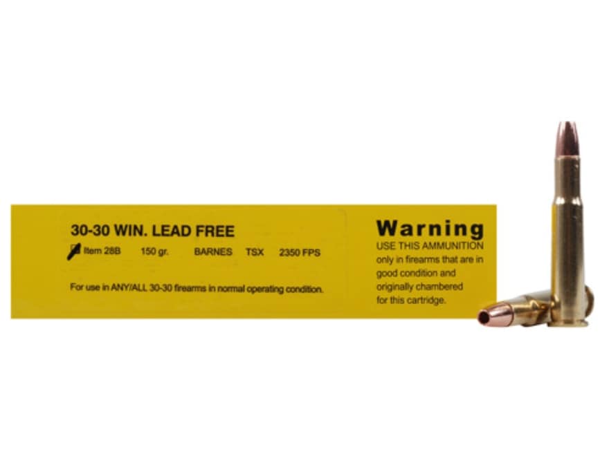 Buffalo Bore 28B20 Buffalo-Barnes Strictly Business 30-30Win 150gr Barnes TSX Lead Free 20 Per Box/12 Case Centerfire, Rifle Ammunition