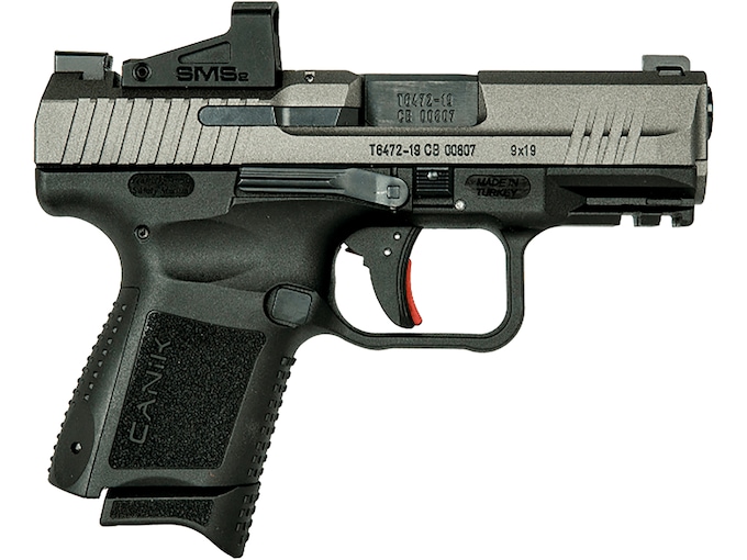 Canik TP9 Elite SC Semi-Automatic Pistol 9mm Luger 3.6" Barrel 12-Round Tungsten Black with Shield SMS2 Optic
